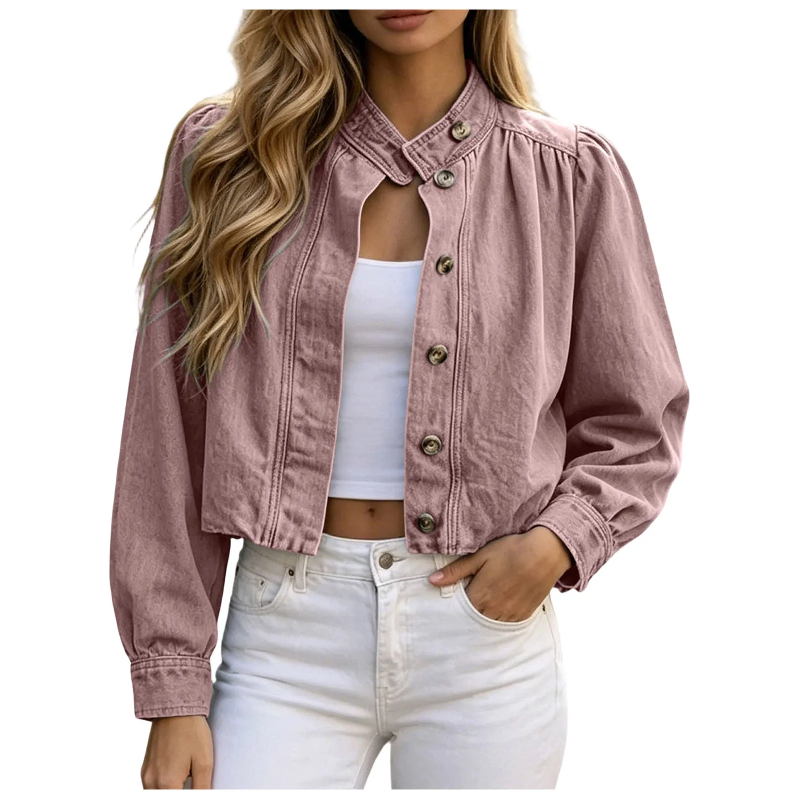 Veste en jean courte pour femme – Image 5