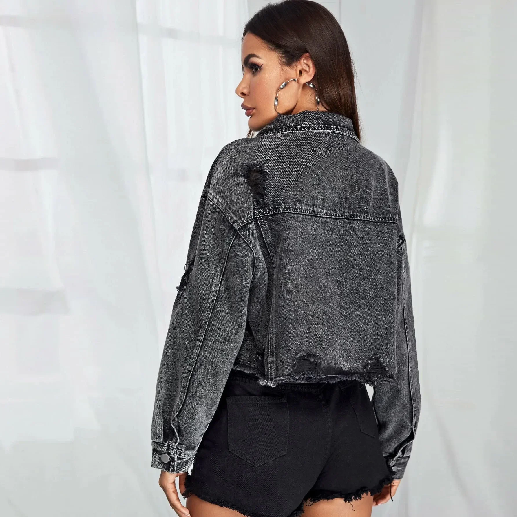Nouvelle mode - Veste en jean pour femme Donsignet – Image 3