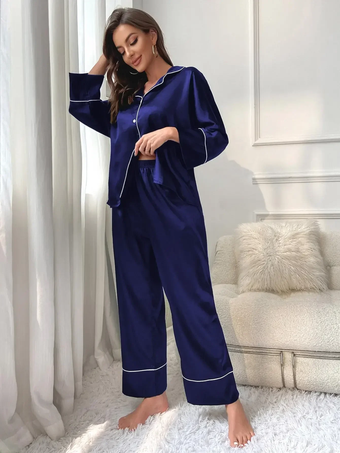 Ensemble de pyjama pour femme en satin – Image 3