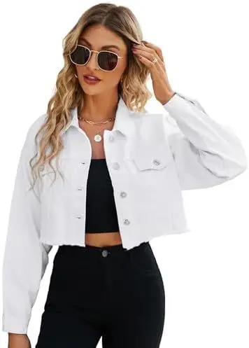 Veste en jean courte pour femme – Image 5