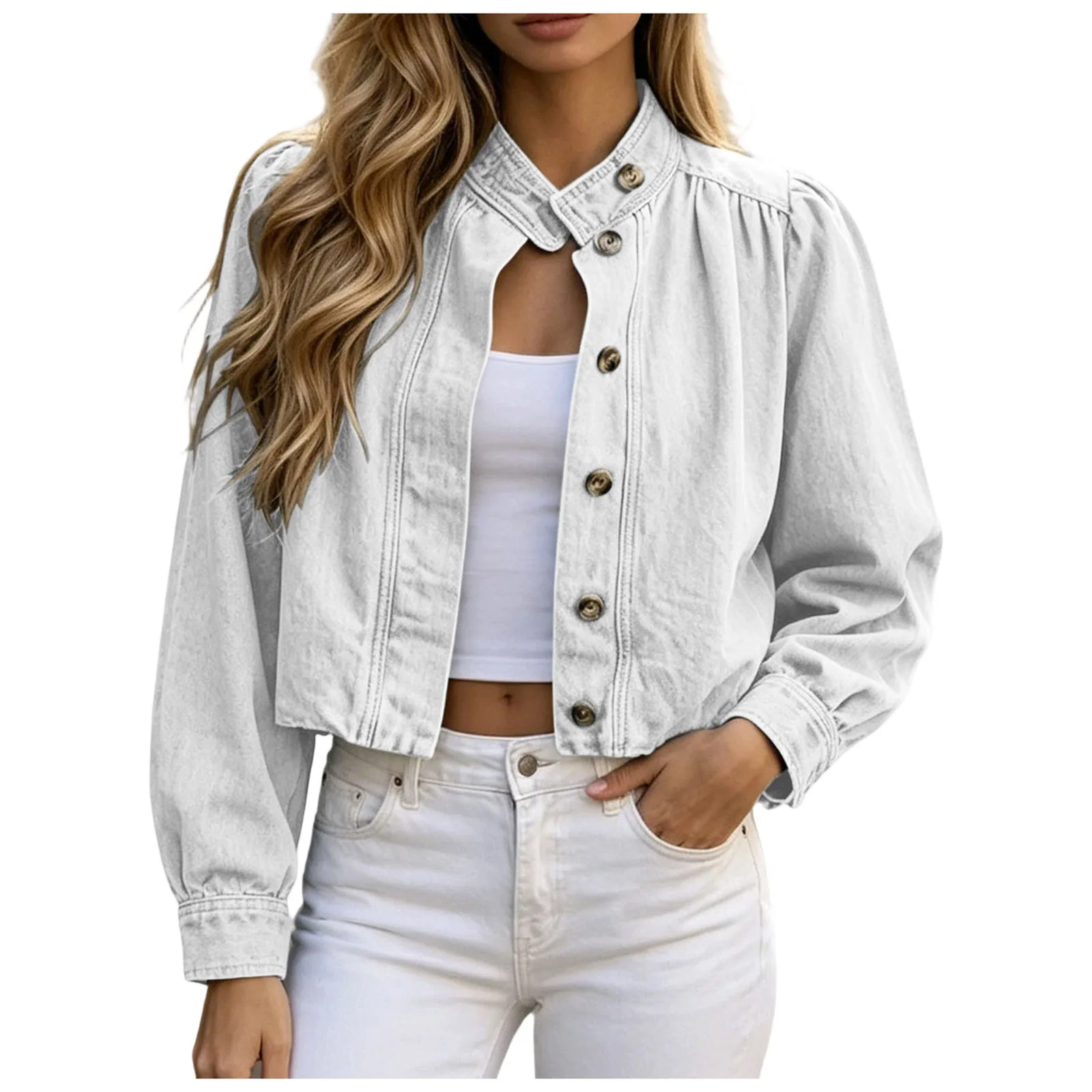 Veste en jean courte pour femme – Image 6