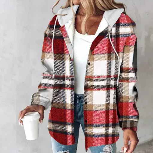 Chemise à carreaux décontractée pour femme – Image 7