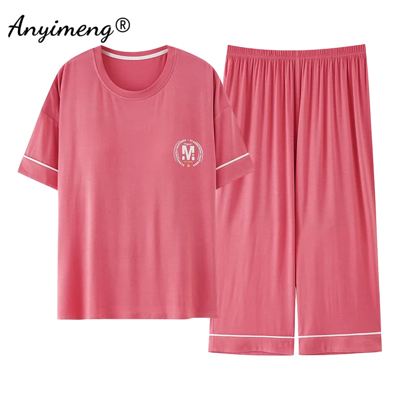 Pyjama grande taille pour femme avec pantacourt – Image 23