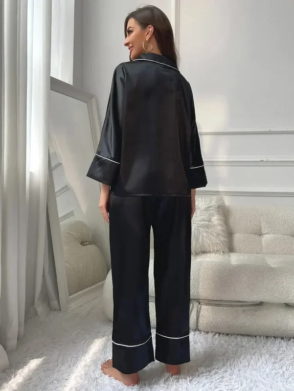 Ensemble de pyjama pour femme en satin – Image 2