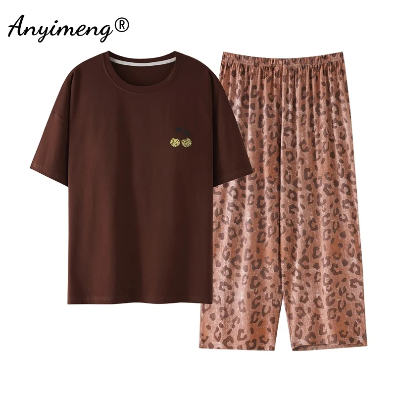 Pyjama grande taille pour femme avec pantacourt – Image 15