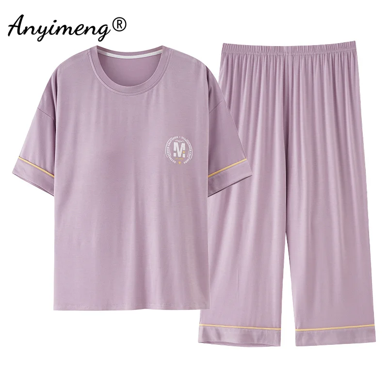 Pyjama grande taille pour femme avec pantacourt – Image 18