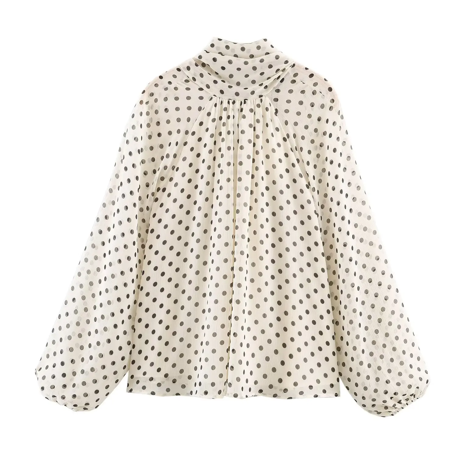 Blouse décontractée pour femme à motif pois – Image 3