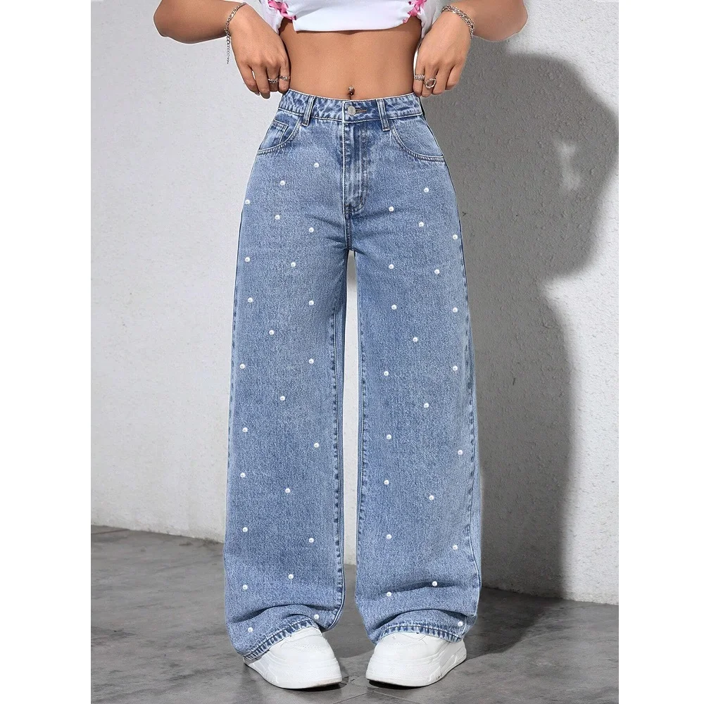 Jean en denim taille haute pour femme – Image 3
