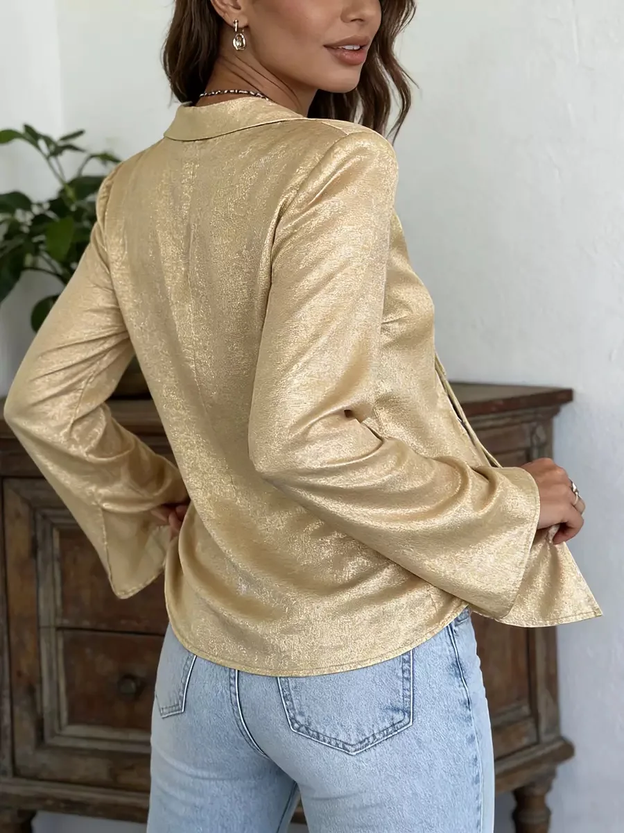 Haut vintage pour femme à manches longues – Image 2
