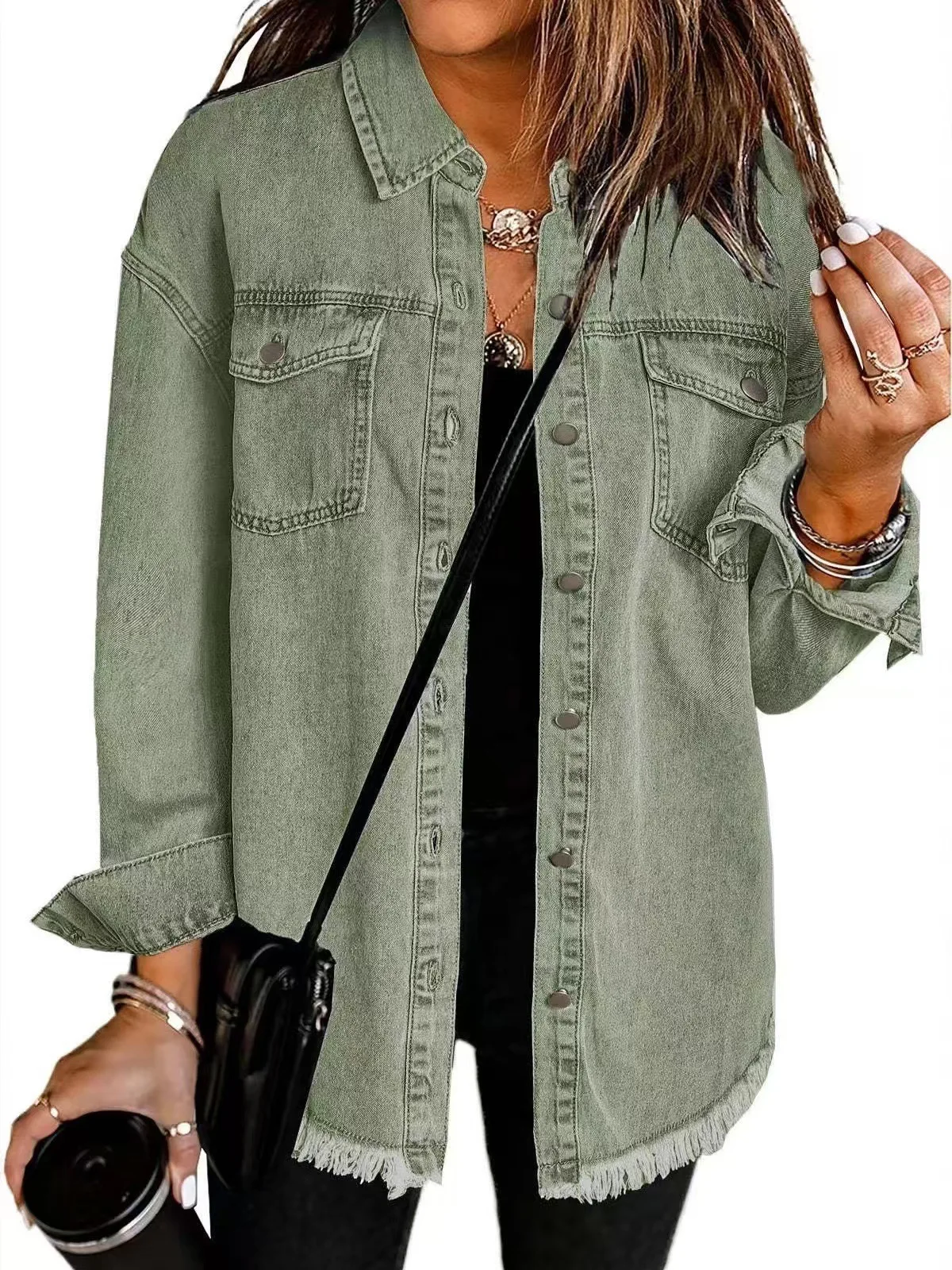 Chemisier en jean tendance pour femme – Image 3