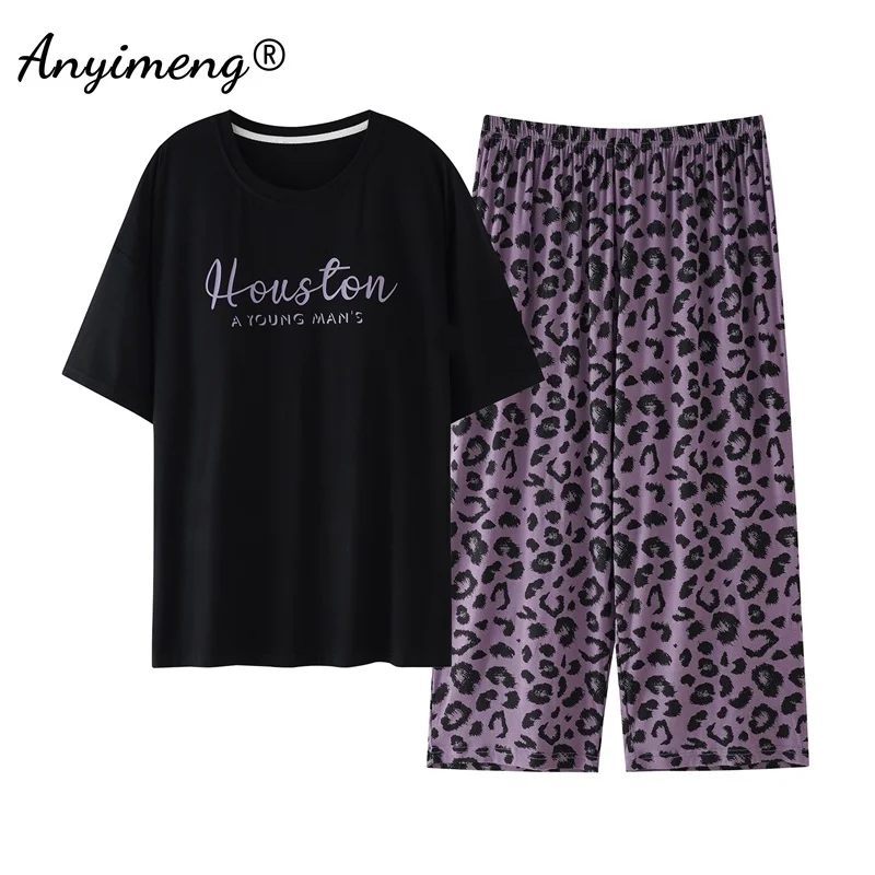 Pyjama grande taille pour femme avec pantacourt – Image 16